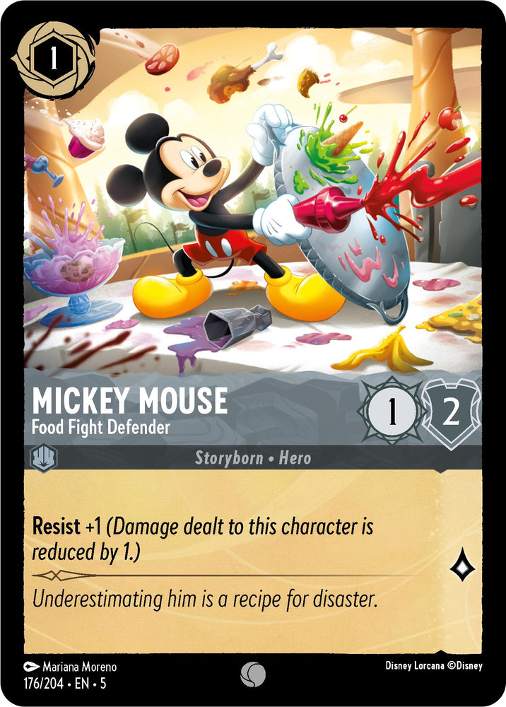 Mickey Mouse - Food Fight Defender (176/204) [Shimmering Skies] 