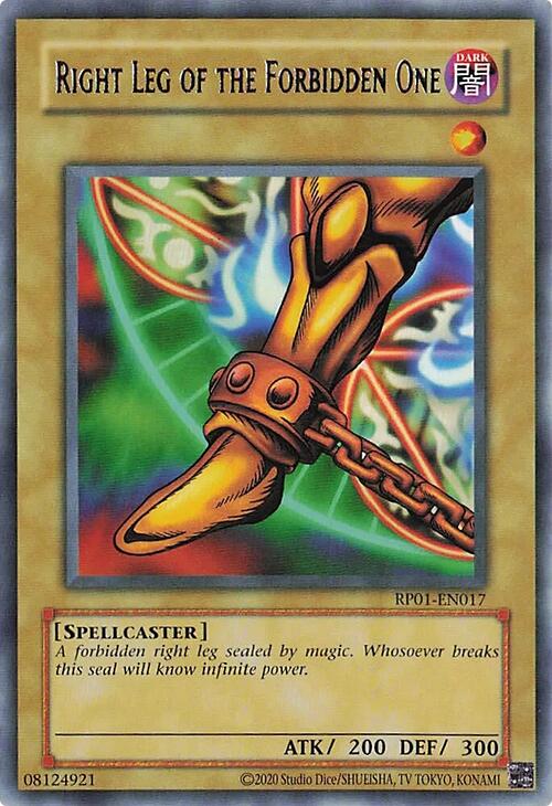 Right Leg of the Forbidden One (2024 Reprint) [RP01-EN017] Rare 