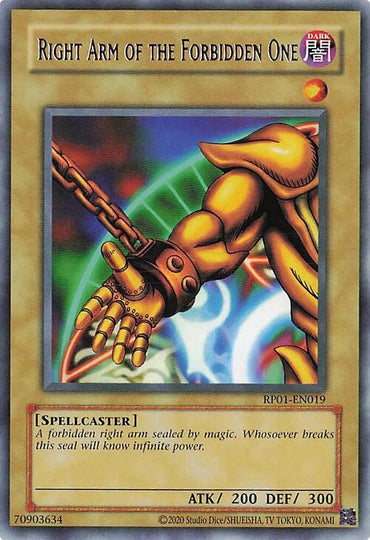 Right Arm of the Forbidden One (2024 Reprint) [RP01-EN019] Rare 