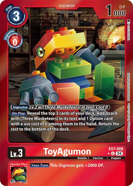 ToyAgumon [EX7-008] - EX7-008 (Foil) [Digimon LIBERATOR] 