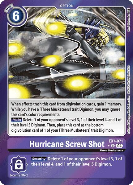 Hurricane Screw Shot [EX7-071] (Foil) [Digimon LIBERATOR] 