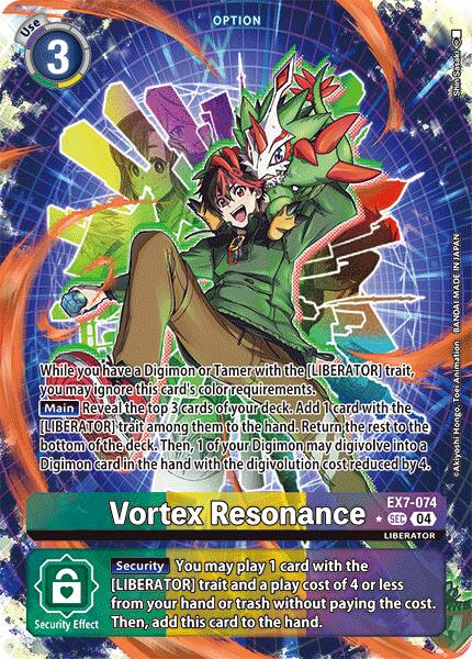 Vortex Resonance [EX7-074] (Alternate Art) [Digimon LIBERATOR] 