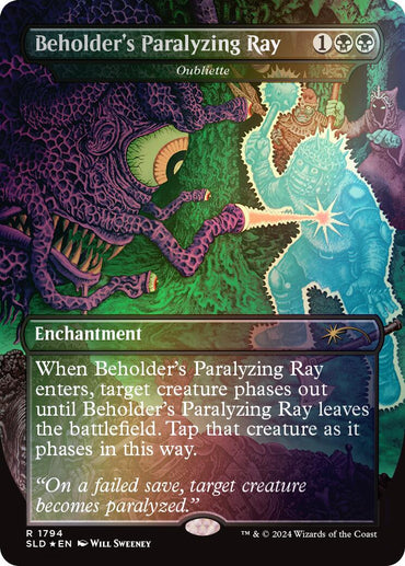 Beholder's Paralyzing Ray - Oubliette (Rainbow Foil) [Secret Lair Drop Series] 