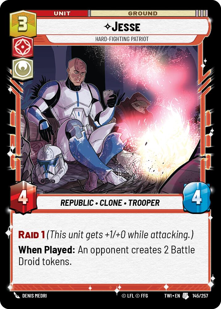 Jesse - Hard-Fighting Patriot (145/257) [Twilight of the Republic] 