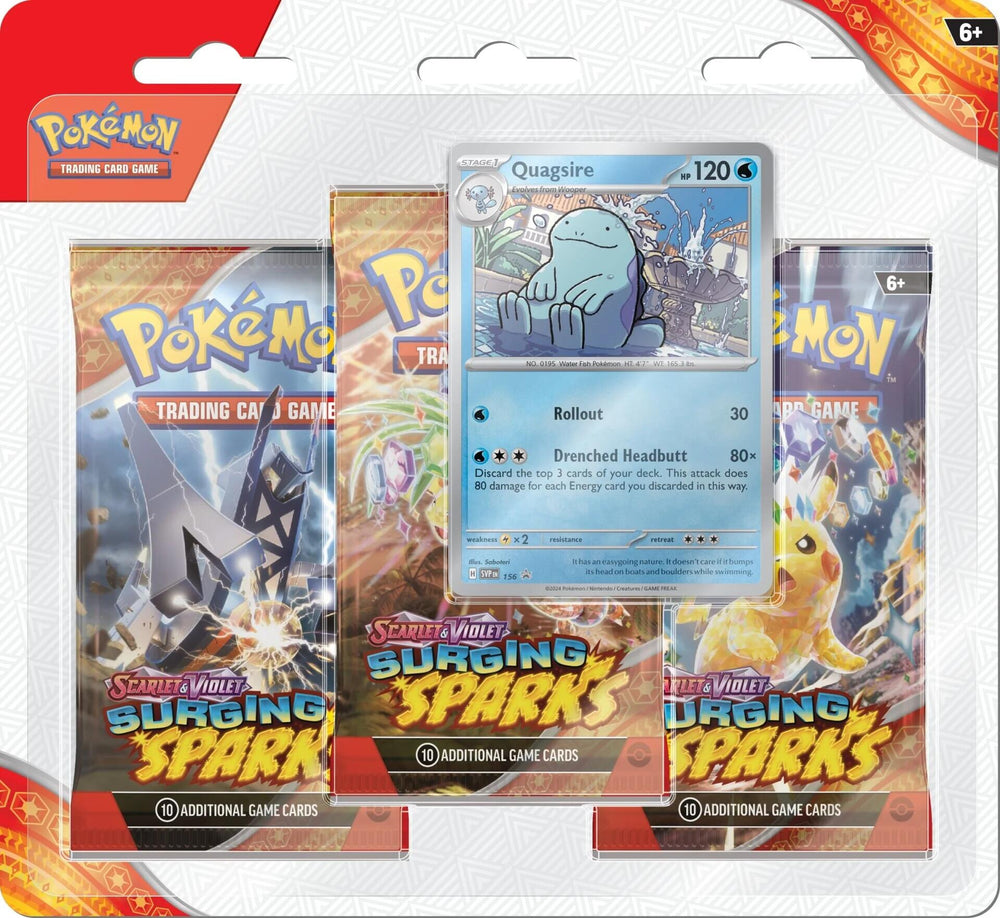 Preorden | Scarlet & Violet: Surging Sparks - 3 Pack Blisters (Quagsire)