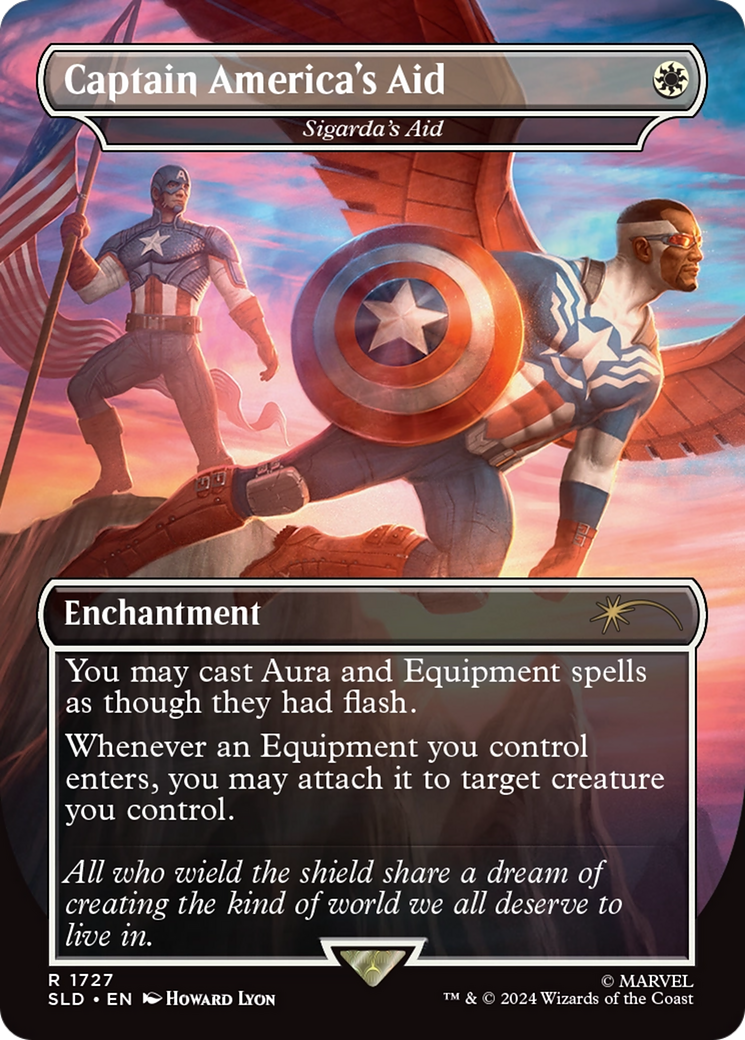 Captain America's Aid - Sigarda's Aid (Rainbow Foil) [Secret Lair Drop Series] 