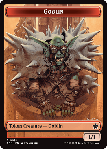 Goblin // Treasure Double-Sided Token [Foundations Tokens] 