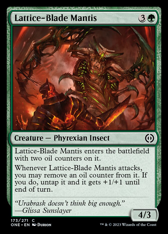 Lattice-Blade Mantis [Phyrexia: All Will Be One] 