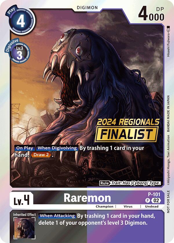 Raremon [P-101] - P-101 (2024 Regionals Finalist) [Digimon Promotion Cards]