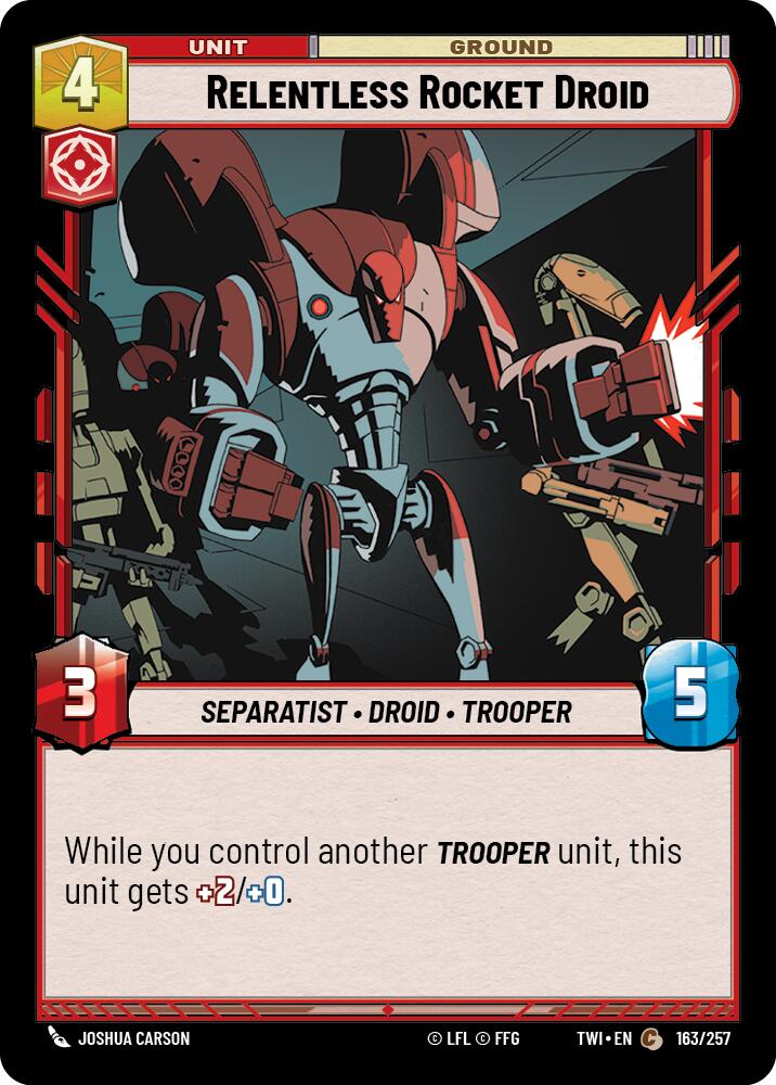 Relentless Rocket Droid (163/257) [Twilight of the Republic] 