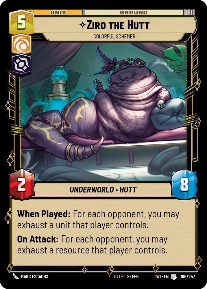 Ziro the Hutt - Colorful Schemer (185/257) [Twilight of the Republic] 