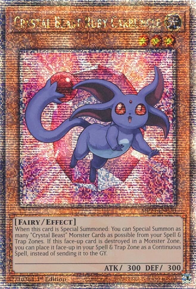 Crystal Beast Ruby Carbuncle [MP24-EN020] Quarter Century Secret Rare 