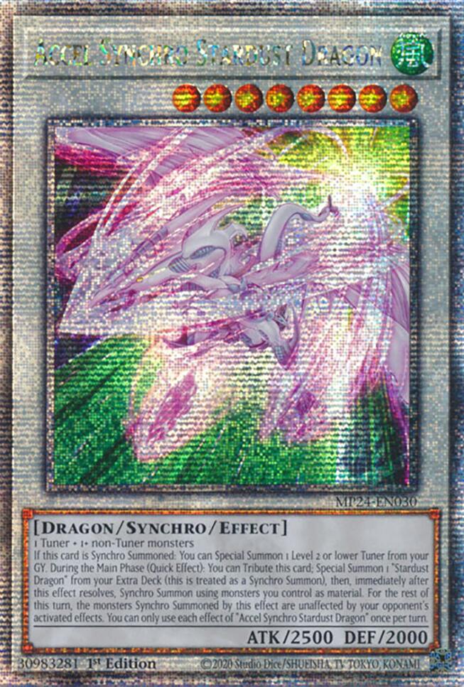 Accel Synchro Stardust Dragon [MP24-EN030] Quarter Century Secret Rare 