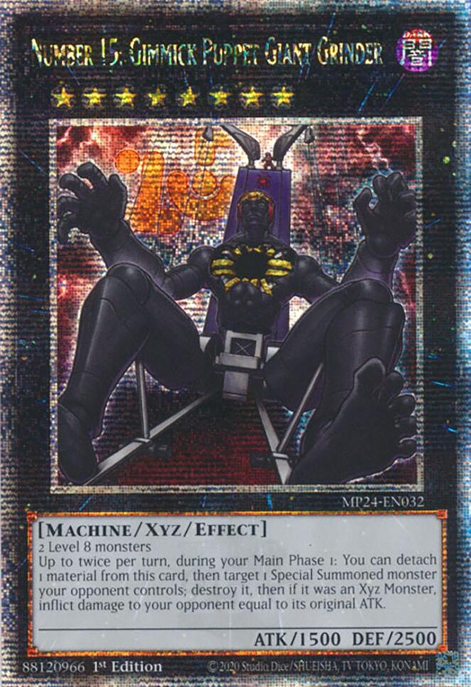 Number 15: Gimmick Puppet Giant Grinder [MP24-EN032] Quarter Century Secret Rare 