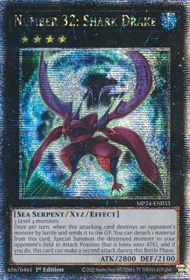 Number 32: Shark Drake [MP24-EN033] Quarter Century Secret Rare 