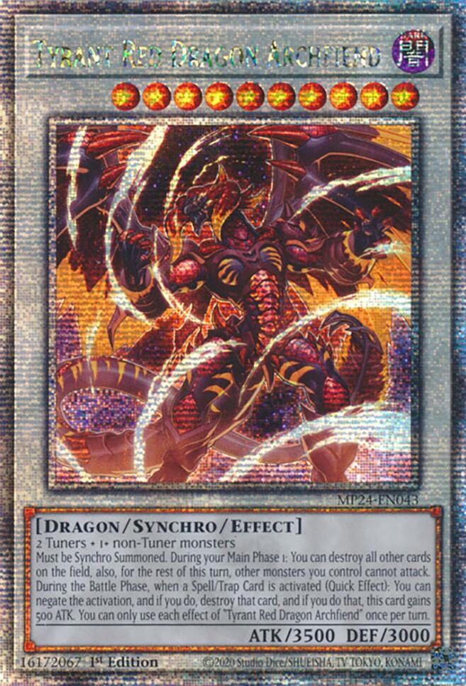 Tyrant Red Dragon Archfiend [MP24-EN043] Quarter Century Secret Rare 