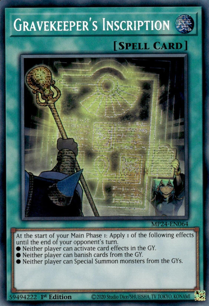 Gravekeeper's Inscription [MP24-EN064] Prismatic Secret Rare 