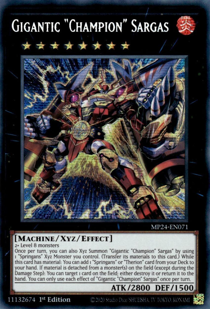 Gigantic "Champion" Sargas [MP24-EN071] Prismatic Secret Rare 