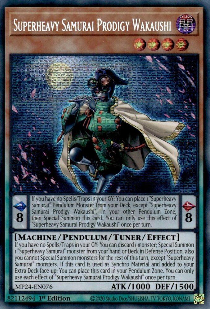 Superheavy Samurai Prodigy Wakaushi [MP24-EN075] Prismatic Secret Rare 