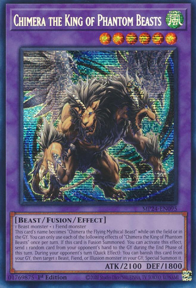 Chimera the King of Phantom Beasts [MP24-EN095] Prismatic Secret Rare 