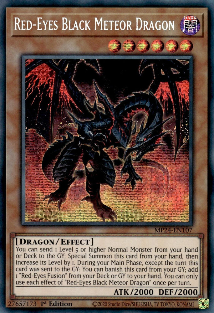 Red-Eyes Black Meteor Dragon [MP24-EN107] Prismatic Secret Rare 