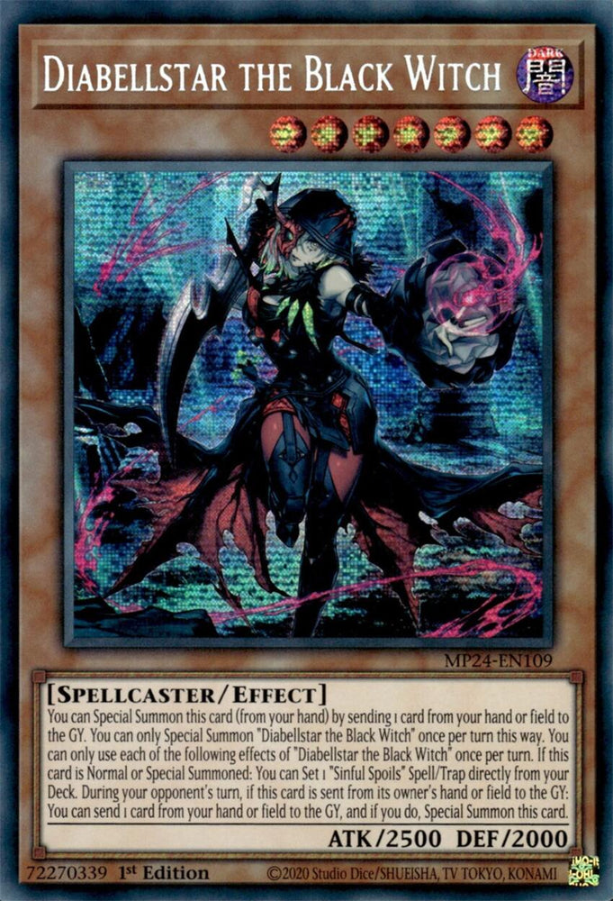 Diabellstar the Black Witch [MP24-EN109] Prismatic Secret Rare 