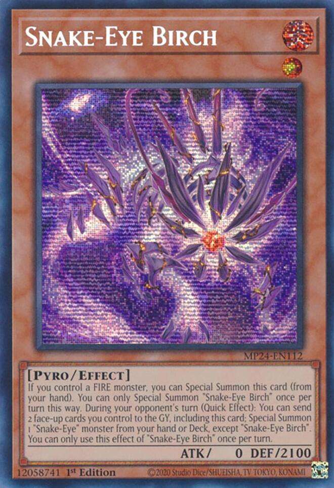Snake-Eye Birch [MP24-EN112] Prismatic Secret Rare 