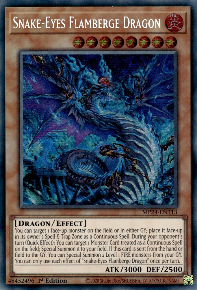 Snake-Eyes Flamberge Dragon [MP24-EN113] Prismatic Secret Rare 