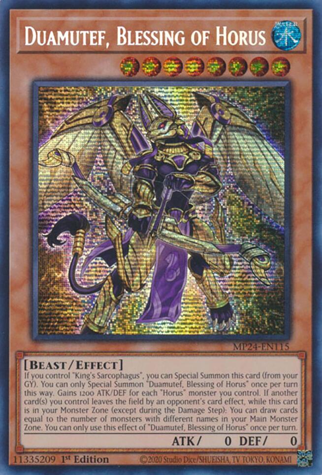 Duamutef, Blessing of Horus [MP24-EN115] Prismatic Secret Rare 