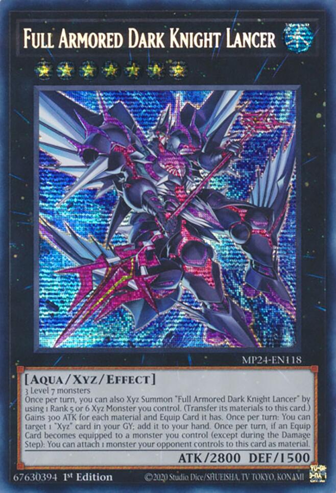 Full Armored Dark Knight Lancer [MP24-EN118] Prismatic Secret Rare 