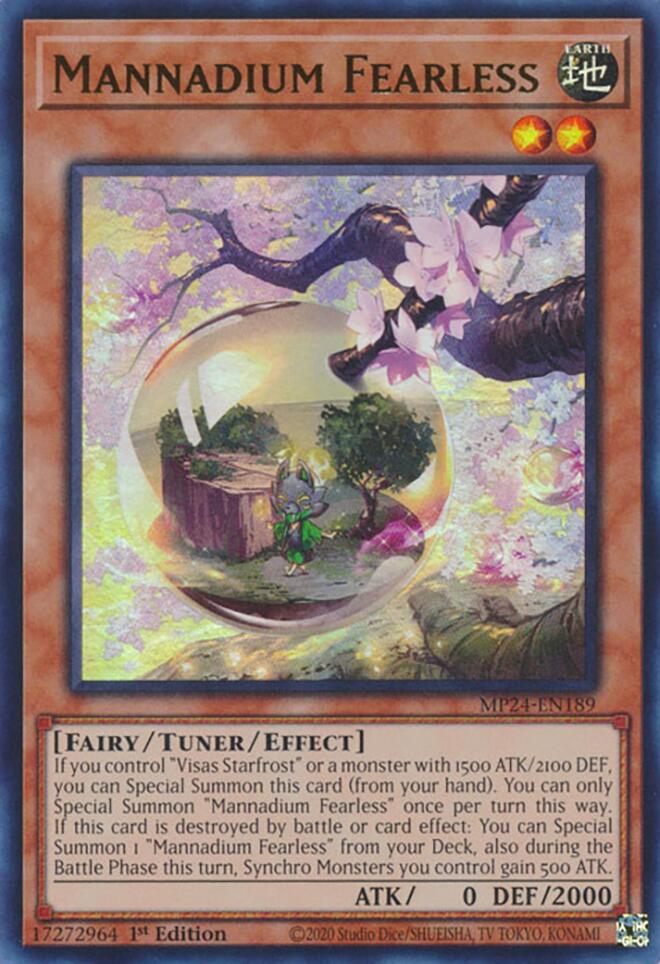 Mannadium Fearless [MP24-EN189] Ultra Rare 
