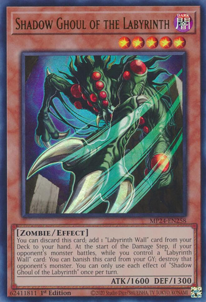 Shadow Ghoul of the Labyrinth [MP24-EN258] Ultra Rare 