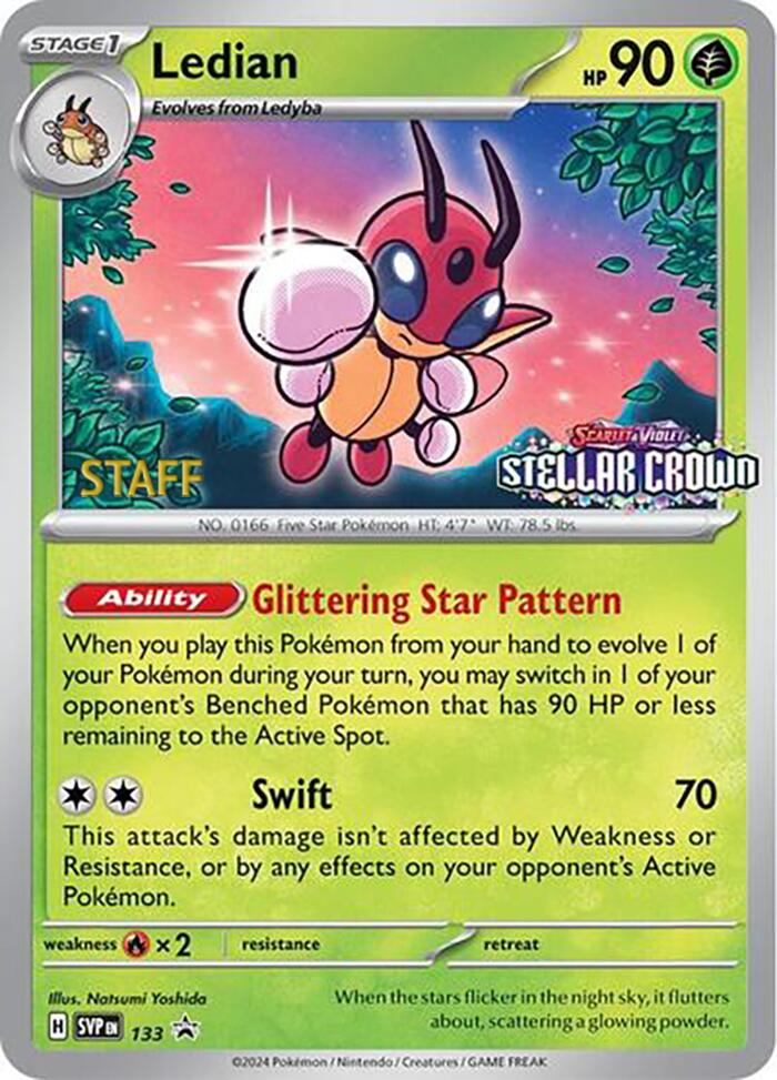 Ledian (133) (Staff Promo) [Scarlet &amp; Violet: Black Star Promos] 