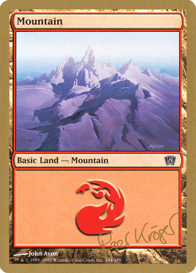 Mountain (344) (Peer Kroger) [World Championship Decks 2003] 