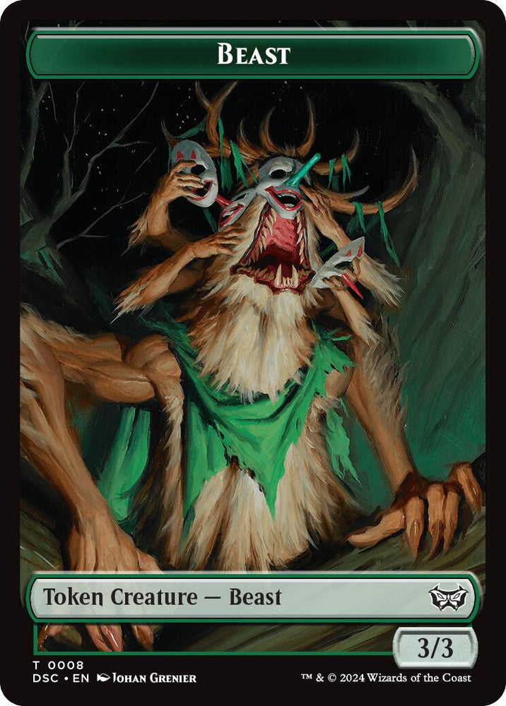 Beast // Scarecrow Double-Sided Token [Duskmourn: House of Horror Commander Tokens] 