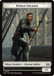 Human soldier // Scarecrow Double-Sided Token [Duskmourn: House of Horror Commander Tokens] 