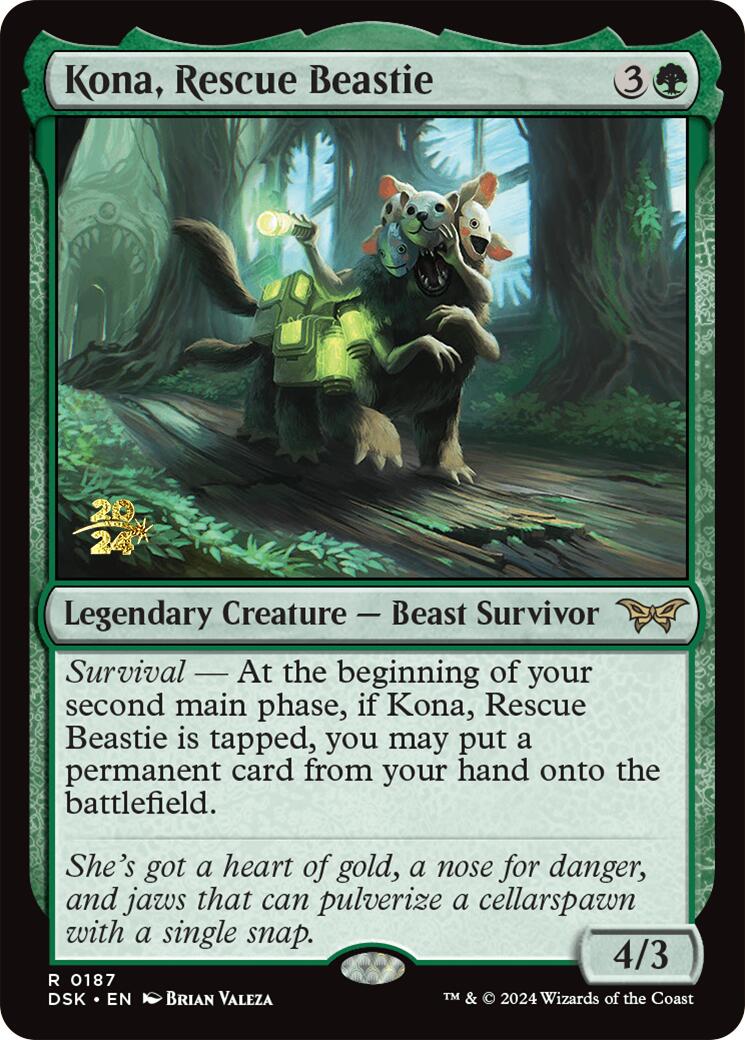 Kona, Rescue Beastie (0187) [Duskmourn: House of Horror Prerelease Promos] 