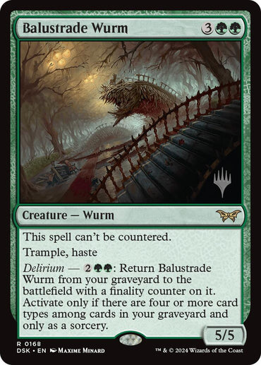 Balustrade Wurm [Duskmourn: House of Horror Promos] 