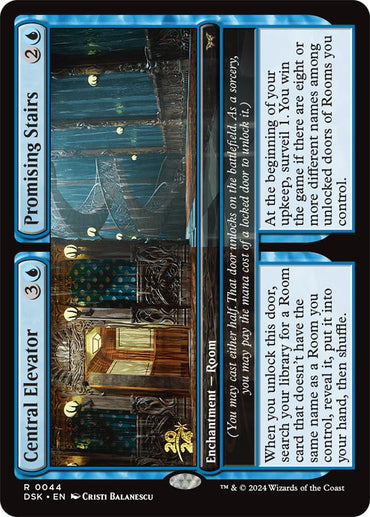 Central Elevator // Promising Stairs [Duskmourn: House of Horror Prerelease Promos] 