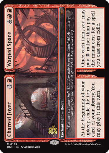 Charred Foyer // Warped Space [Duskmourn: House of Horror Prerelease Promos] 