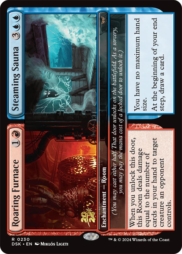 Roaring Furnace // Steaming Sauna [Duskmourn: House of Horror Prerelease Promos] 