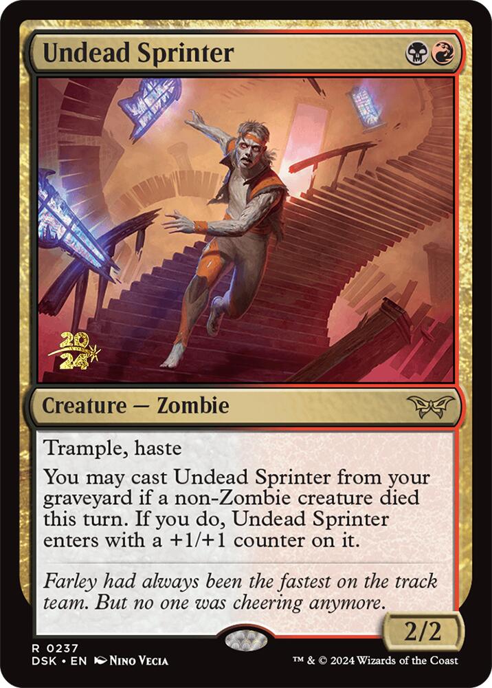 Undead Sprinter [Duskmourn: House of Horror Prerelease Promos] 