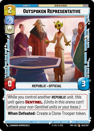 Outspoken Representative (043/257) [Twilight of the Republic] 
