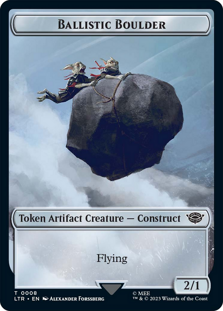 Ballistic Boulder // Food Token (09) Double-Sided Token [The Lord of the Rings: Tales of Middle-Earth Tokens] 