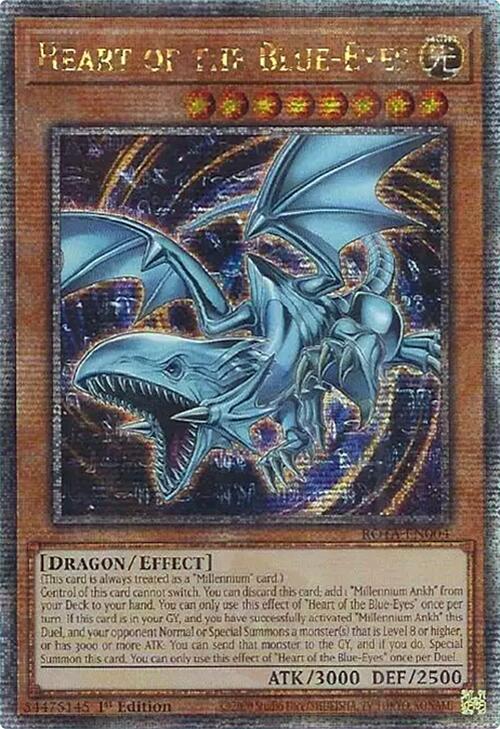 Heart of the Blue-Eyes (Quarter Century Secret Rare) [ROTA-EN004] Quarter Century Secret Rare 