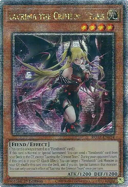 Lacrima the Crimson Tears (Quarter Century Secret Rare) [ROTA-EN014] Quarter Century Secret Rare 