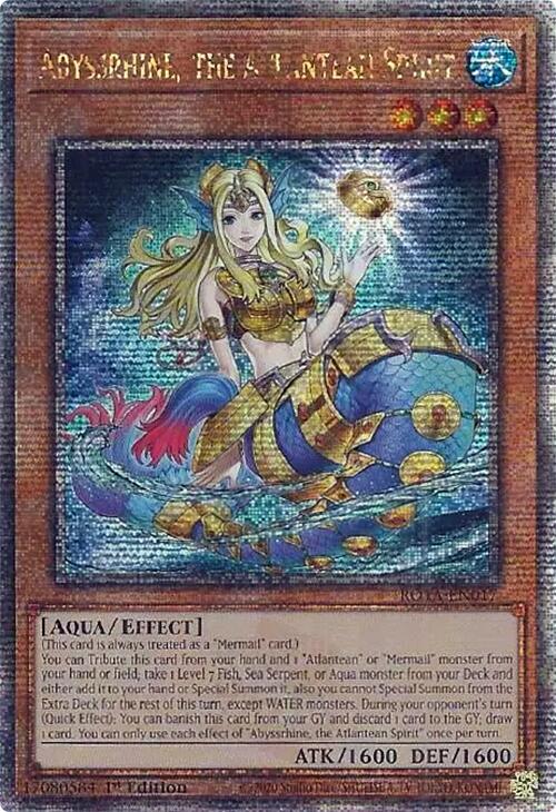 Abyssrhine, the Atlantean Spirit (Quarter Century Secret Rare) [ROTA-EN017] Quarter Century Secret Rare 