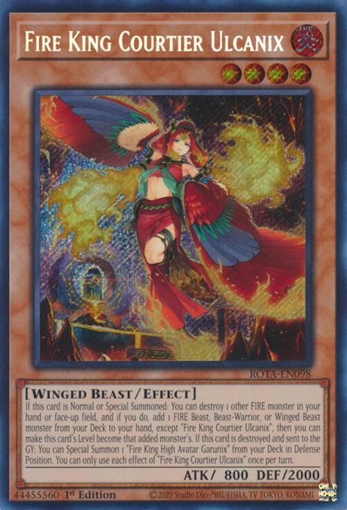 Fire King Courtier Ulcanix [ROTA-EN098] Secret Rare 