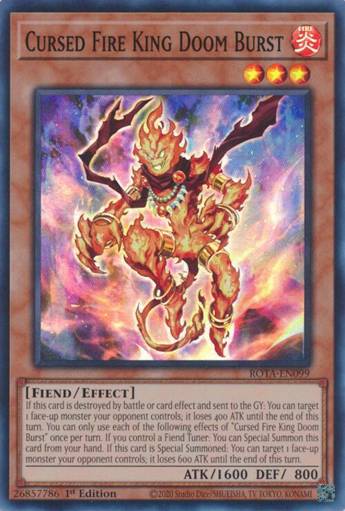 Cursed Fire King Doom Burst [ROTA-EN099] Super Rare 