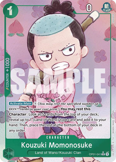 Kouzuki Momonosuke (Alternate Art) (SOWSOW) [Extra Booster: Memorial Collection] 